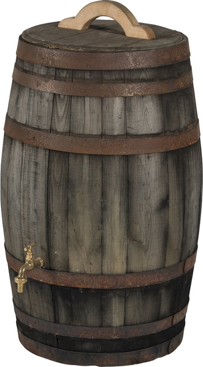 Vatenhandel Stijf Regenton 100 liter oud met vulgat in deksel en messing Vatenhandel Stijf - Vatenhandel stijf - Bruin