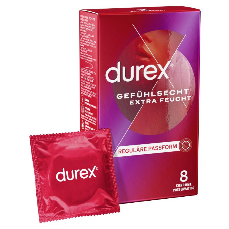Durex Gevoels echt Extra Vochtig 8 stuks