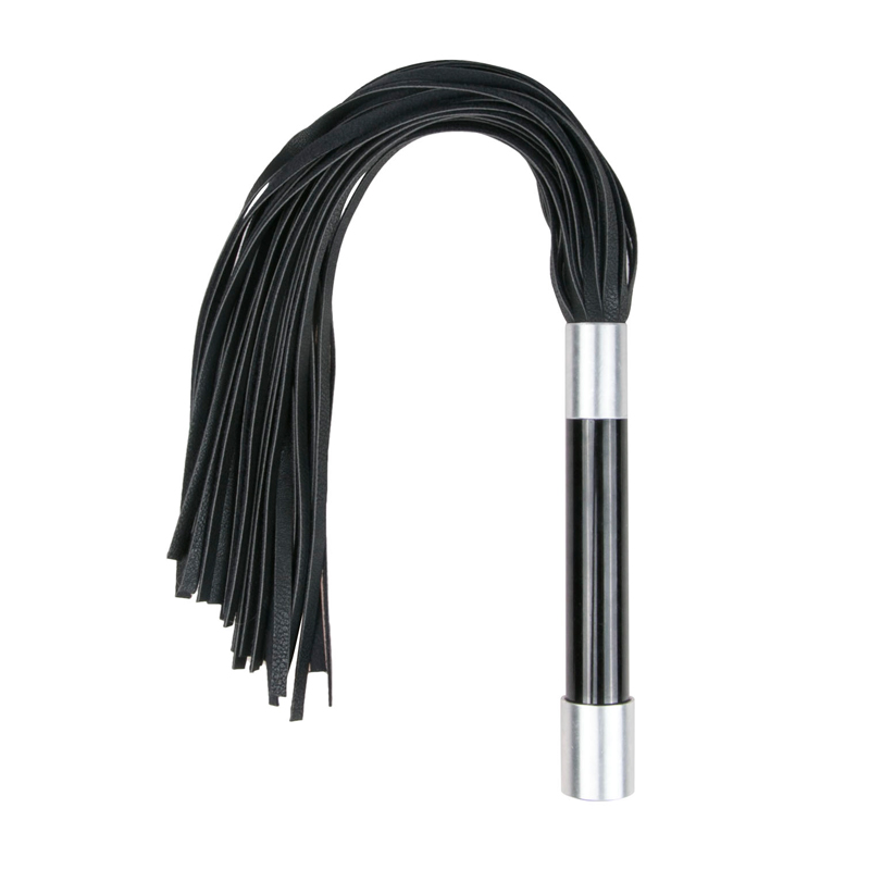 EasyToys e lange flogger met handvat - Zwart
