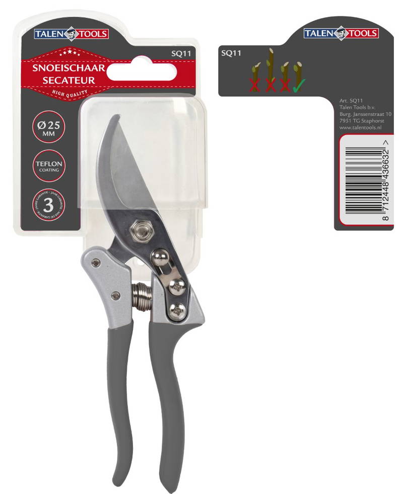 Talen Tools Snoeischaar voorbijsnijdend gesmeed high quality 21,5 cm TalenTools - Talentools