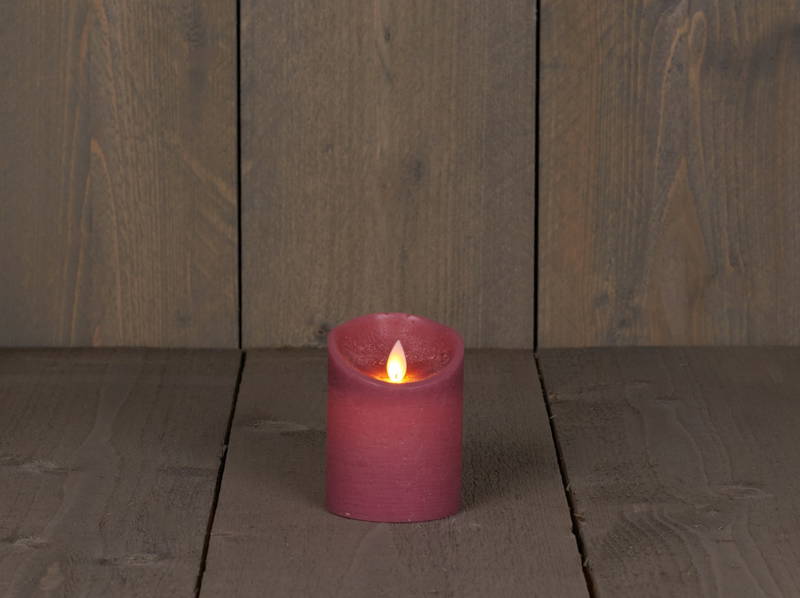 Anna's Collection Kaars wax rustiek bewegende vlam 7,5x10 cm antiek b.o. Anna's Collection - Annas collection - Roze