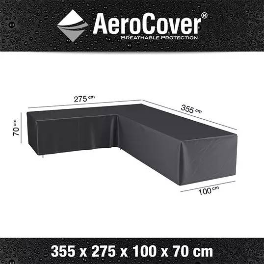 AeroCover Loungesethoes hoekset links 355x275x100xH70 cm AeroCover - Aerocover - Grijs