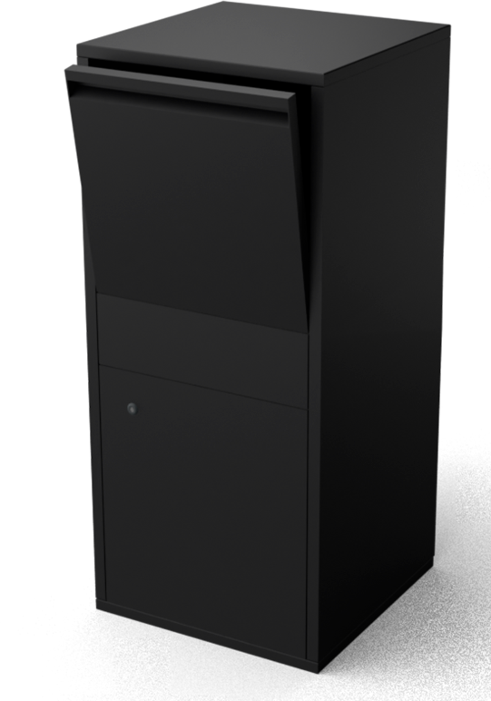 Geroba Giftu Pakketbrievenbus Brievenbus 420 x 420 x 950 mm - - Zwart