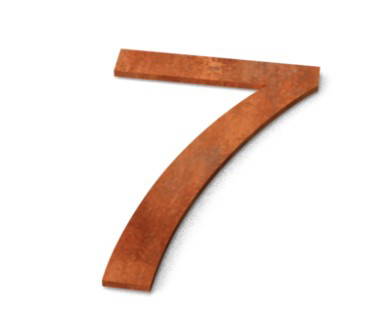 Geroba Nummer 7 Model: Huisnummer Cortenstaal Geroba - Geroba - Bruin