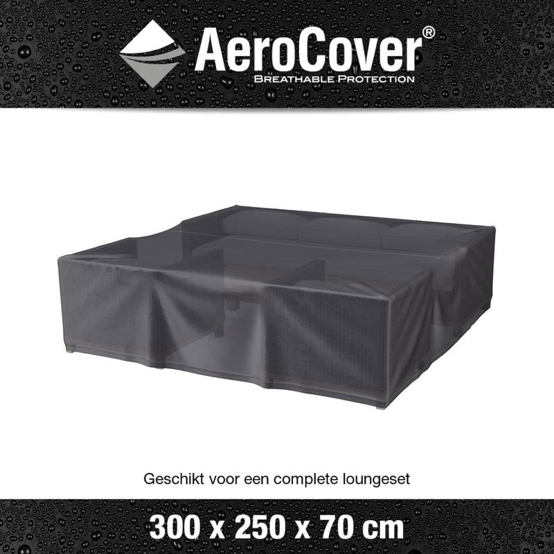 AeroCover Loungesethoes 300x250xH70 cm antraciet AeroCover - Aerocover - Zwart