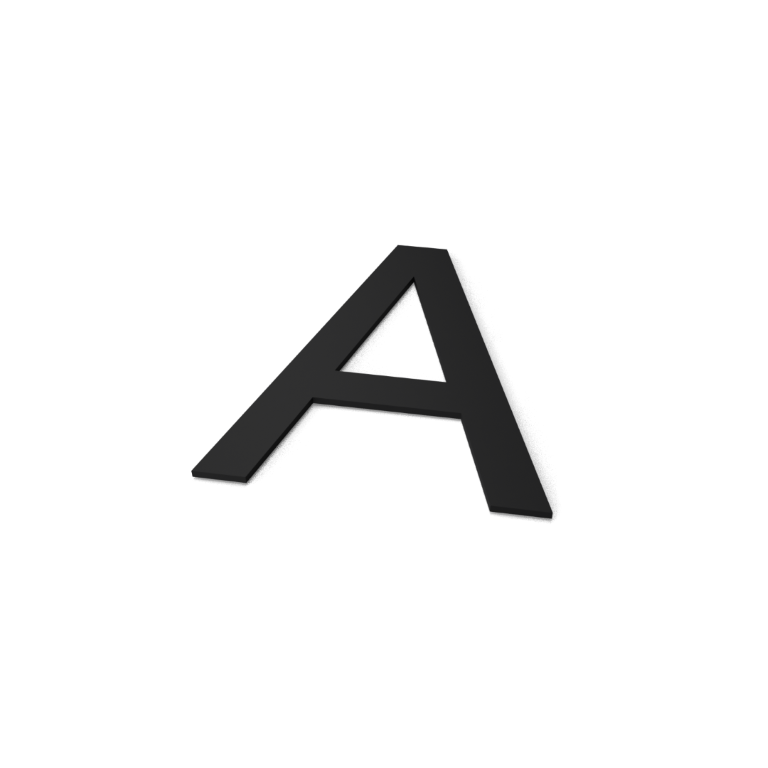 Geroba Letter A Model: Huisletter Staal Geroba - Geroba - Zwart