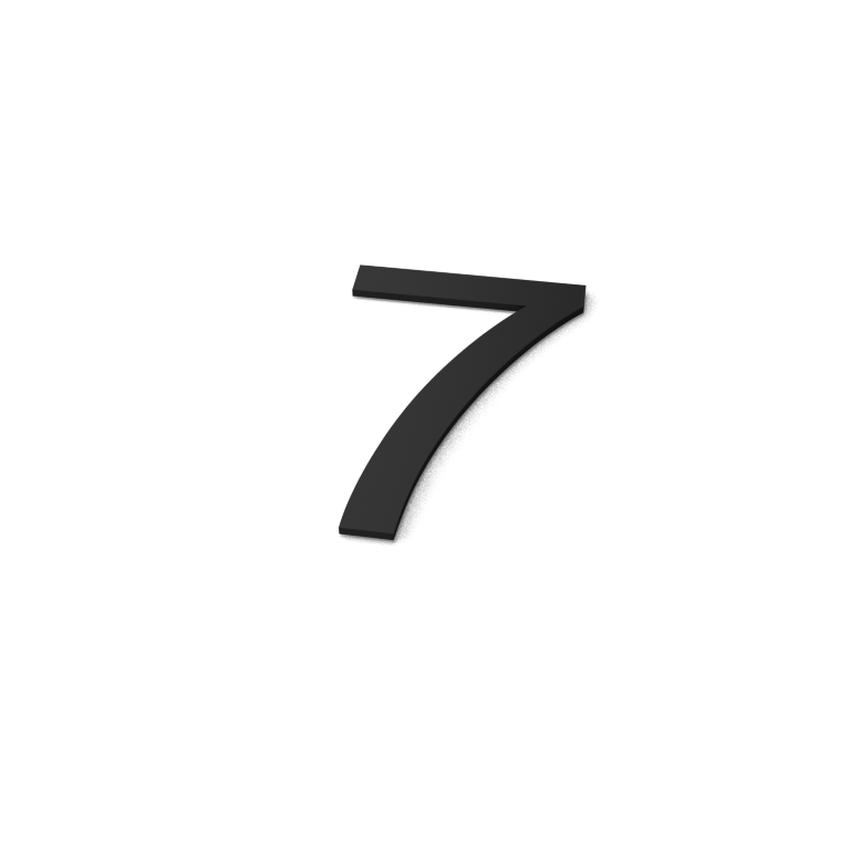 Geroba Nummer 7 Model: Huisnummer Staal Geroba - Geroba - Zwart