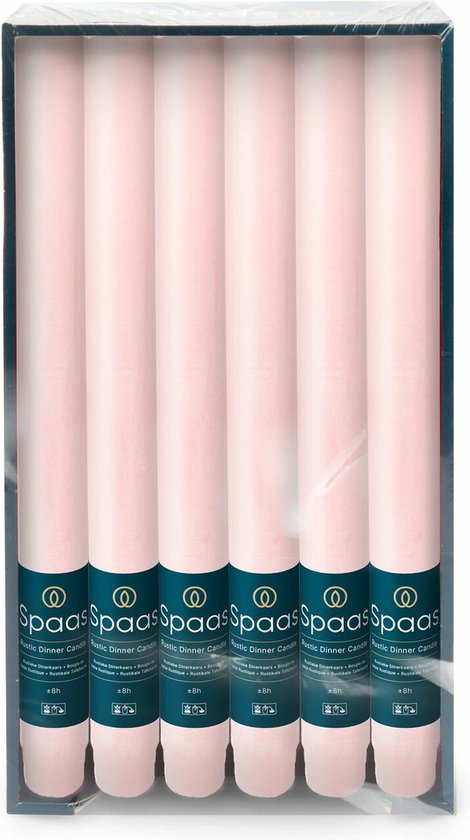 Spaas Dinerkaars rustiek 8u per 1 stuk licht - - Roze
