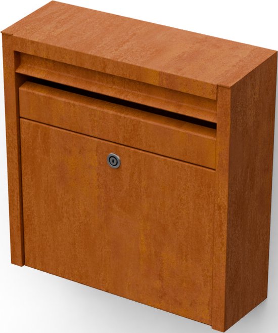 Geroba Wandbrievenbus Corten - - Bruin