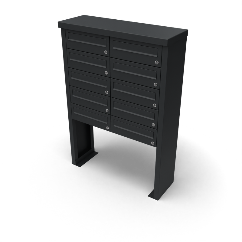 Geroba Multibox brievenbus 2 breed 5 hoog II Geroba - Geroba - Zwart