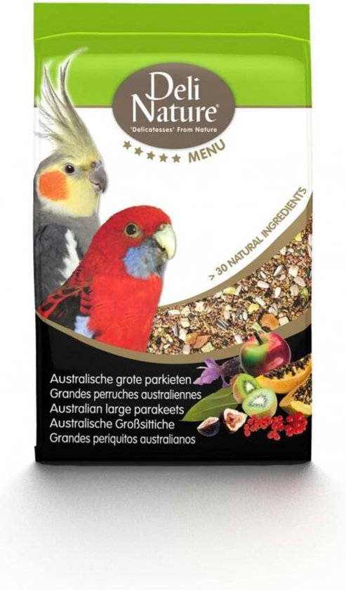Deli Nature 5 sterren menu afrikaanse gr parkiet 2.5kg Deli nature - Deli nature - Groen
