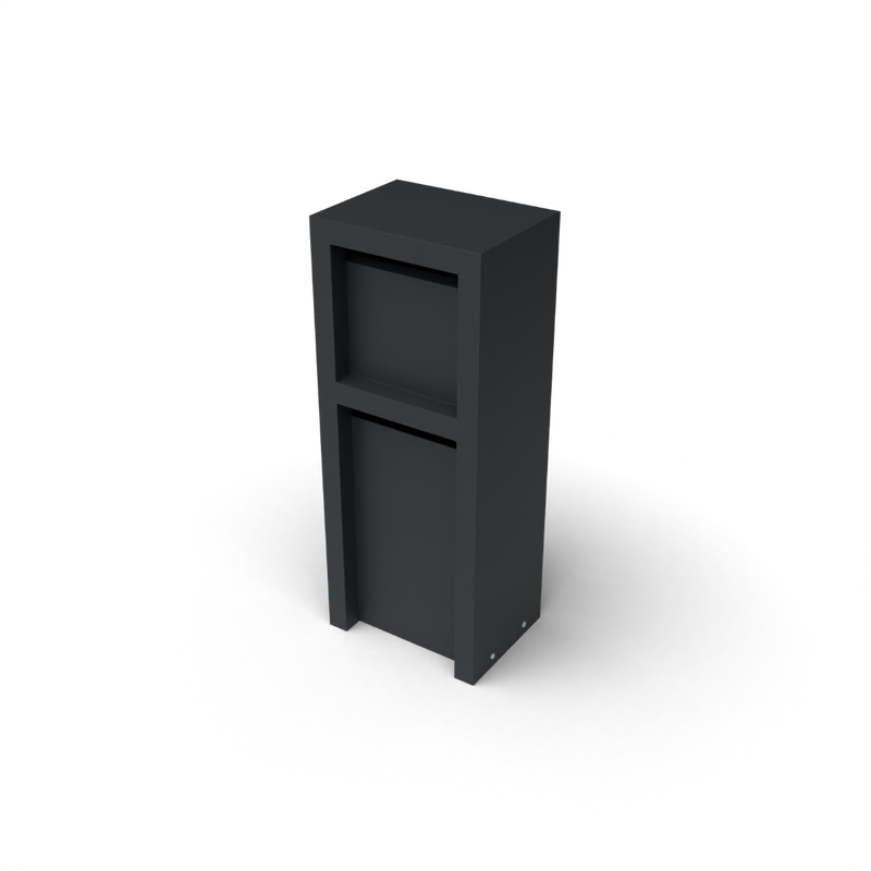 Geroba Litru Duo Brievenbus met 2 bussen L40 x B30 x H100 cm Geroba - Geroba - Zwart