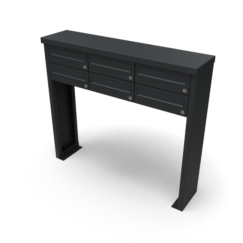 Geroba Multibox brievenbus 3 breed 2 hoog II Geroba - Geroba - Zwart