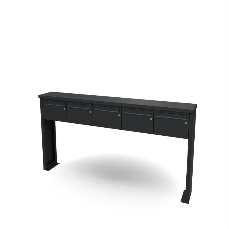 Geroba Multibox brievenbus 5 breed 1 hoog I Geroba - Geroba - Zwart