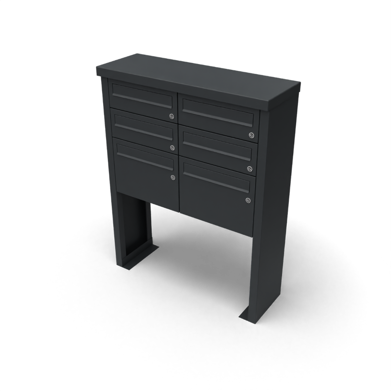 Geroba Multibox brievenbus 2 breed 3 hoog Geroba - Geroba - Zwart