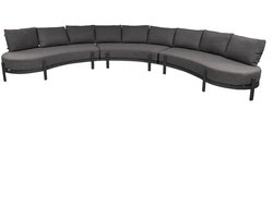 Tirana Loungebank Rond 3dlg Antraciet Trestino - Trestino - Grijs