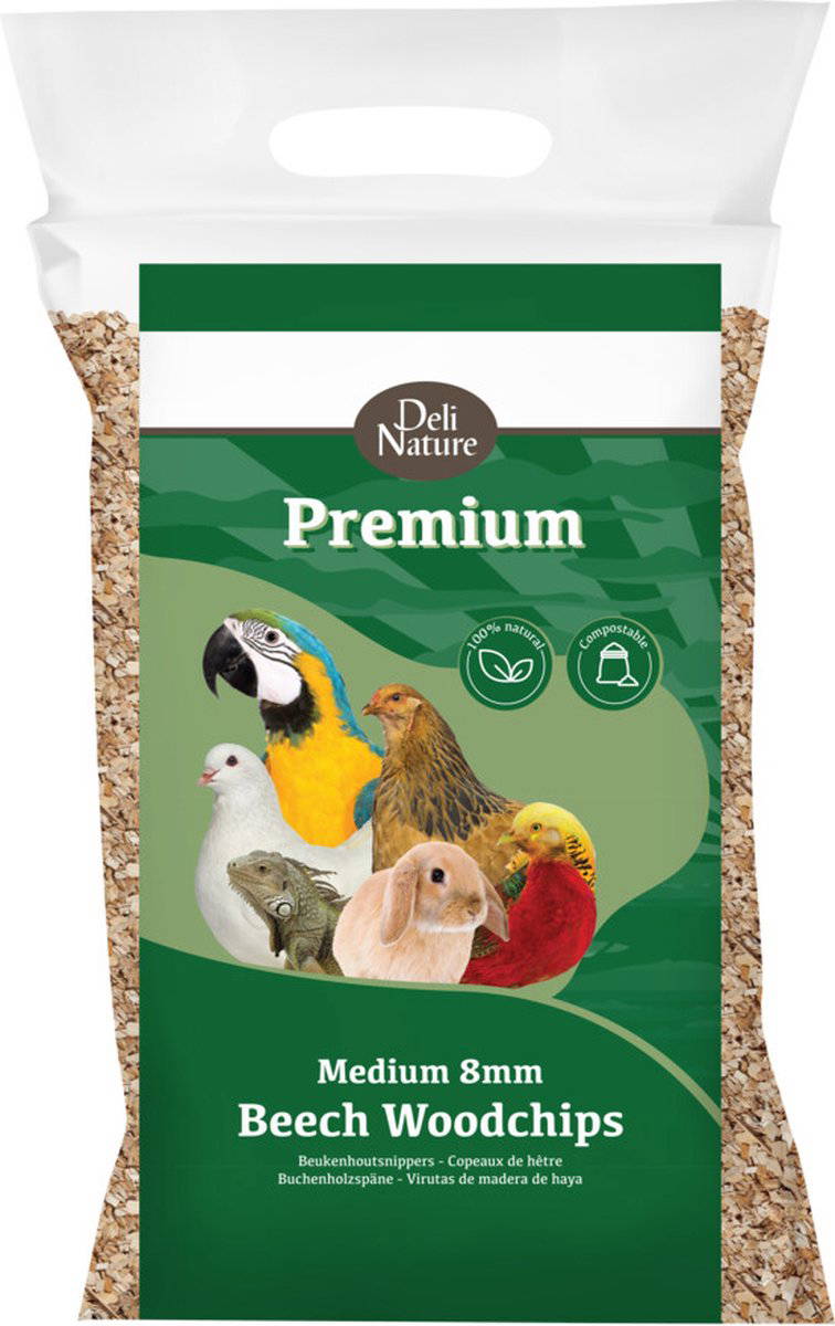 Deli Nature Beukenhoutsnippers 8 mm midden 5kg Deli nature - Deli nature - Bruin