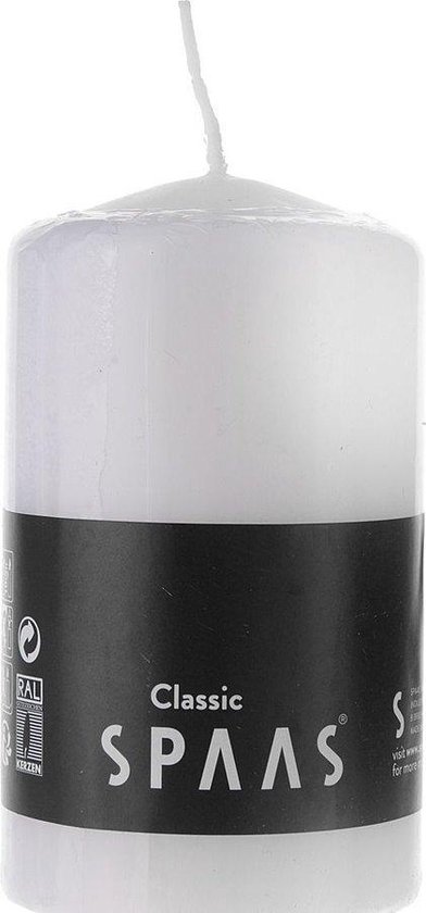 Spaas Cylinder d6h10 cm wit -