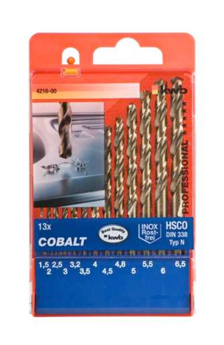 kwb HSS spiraalborenset DIN 338, 1.0-10.0 mm, 10 delig KWB - Kwb