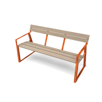 Geroba Setti cortenstaal bank 680x1500x800 mm Geroba - Geroba - Bruin