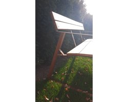 Geroba Setti cortenstaal bank 680x1500x800 mm - - Bruin