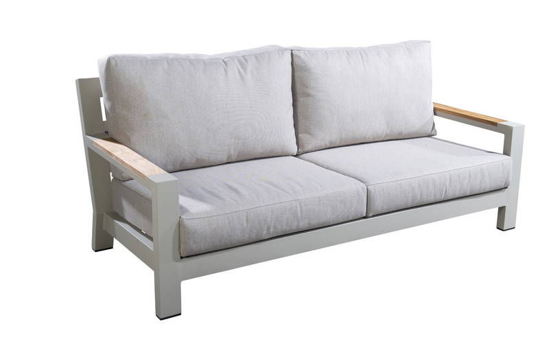 Bango sofa 3 seater aluminium salix/teak/flax AW Yoi - Yoi - Beige