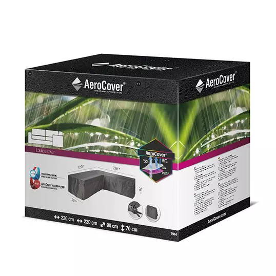 AeroCover Loungehoes L 220x220x90xH70 cm antraciet AeroCover - Aerocover - Zwart