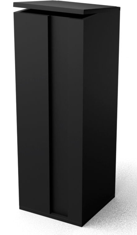 Geroba Collu Brievenbus 350 x 350 x 1000 mm Geroba - Geroba - Zwart