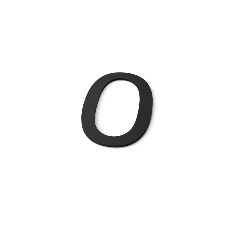 Geroba Nummer 0 Model: Huisnummer Staal Geroba - Geroba - Zwart