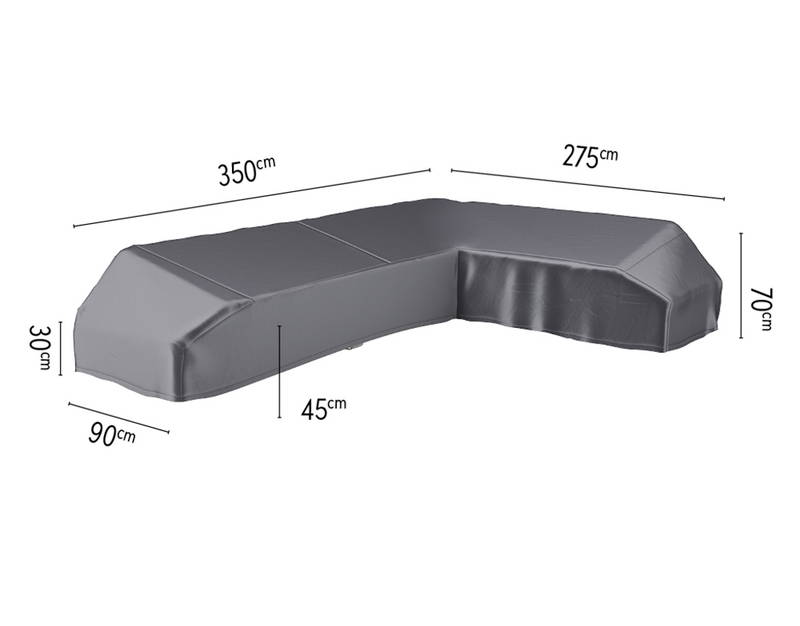 AeroCover Loungeset platformhoes rechts 350x275x90xH30/45/70 cm AeroCover - Aerocover - Grijs
