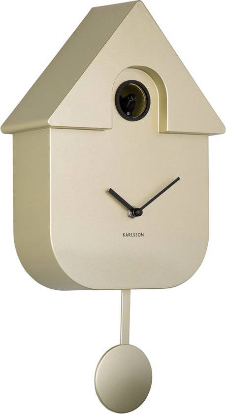 Hortus Wall clock Modern Cuckoo ABS metallic II Hortus - Hortus - Geel