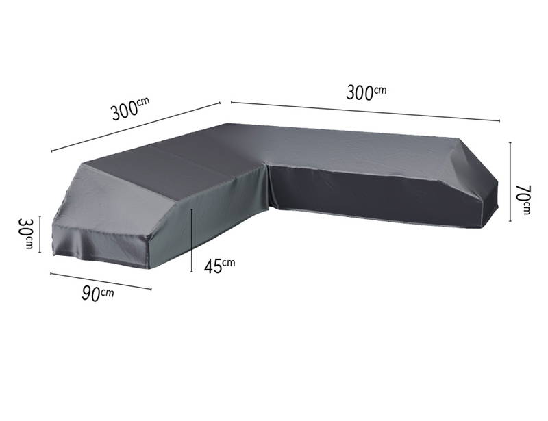 AeroCover Loungeset platformhoes 300x300x90xH30/45/70 cm AeroCover - Aerocover - Grijs
