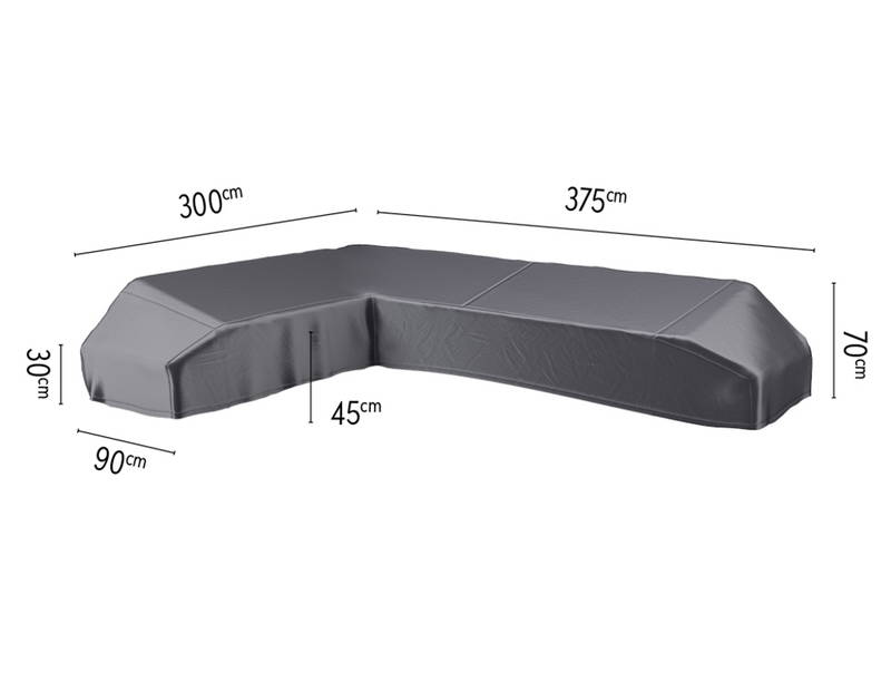 AeroCover Loungeset platformhoes links 375x300x90xH30/45/70 cm AeroCover - Aerocover - Grijs
