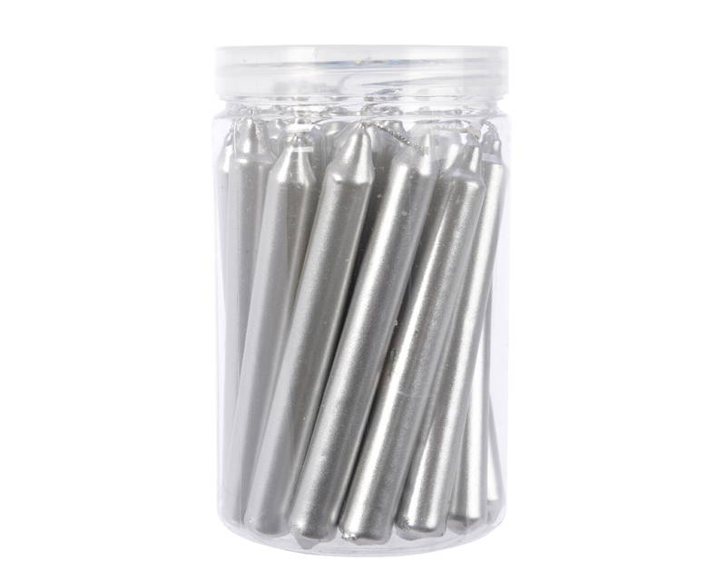 Decoris Dinerkaars wax d1h10 cm zilver 22st Decoris - Decoris - Grijs