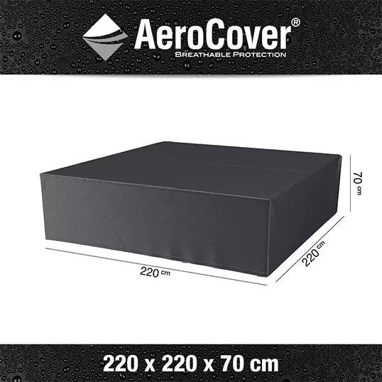 AeroCover Loungesethoes 220x220xH70 cm antraciet AeroCover - Aerocover - Zwart