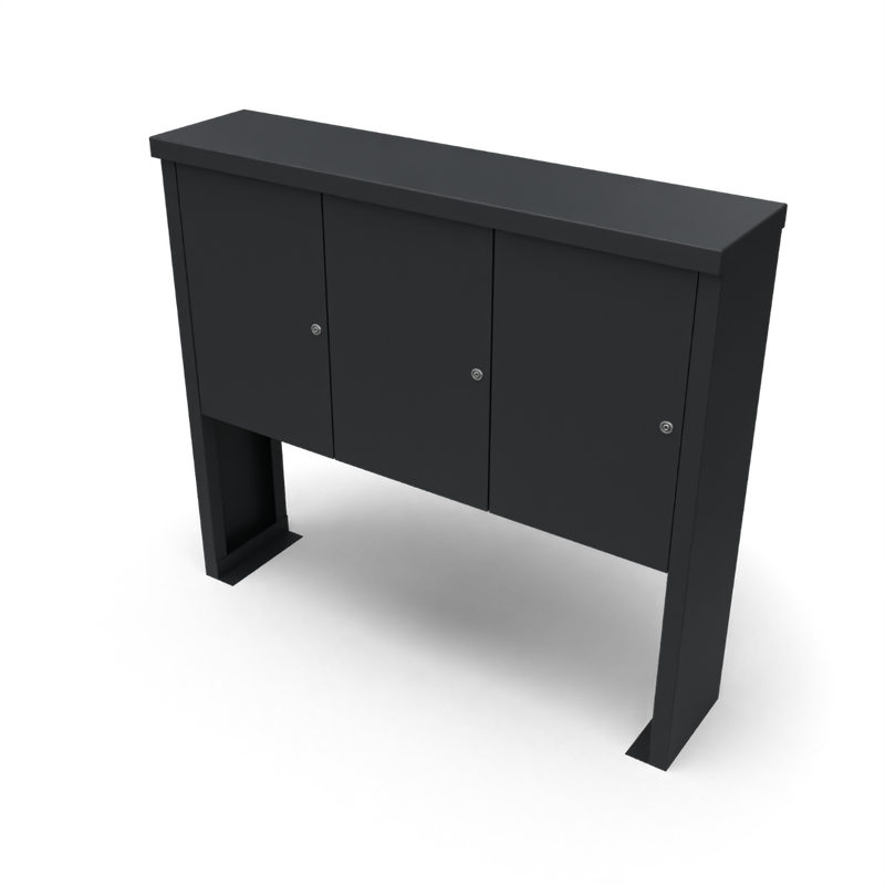 Geroba Multibox brievenbus 3 breed en 1 hoog Geroba - Geroba - Zwart