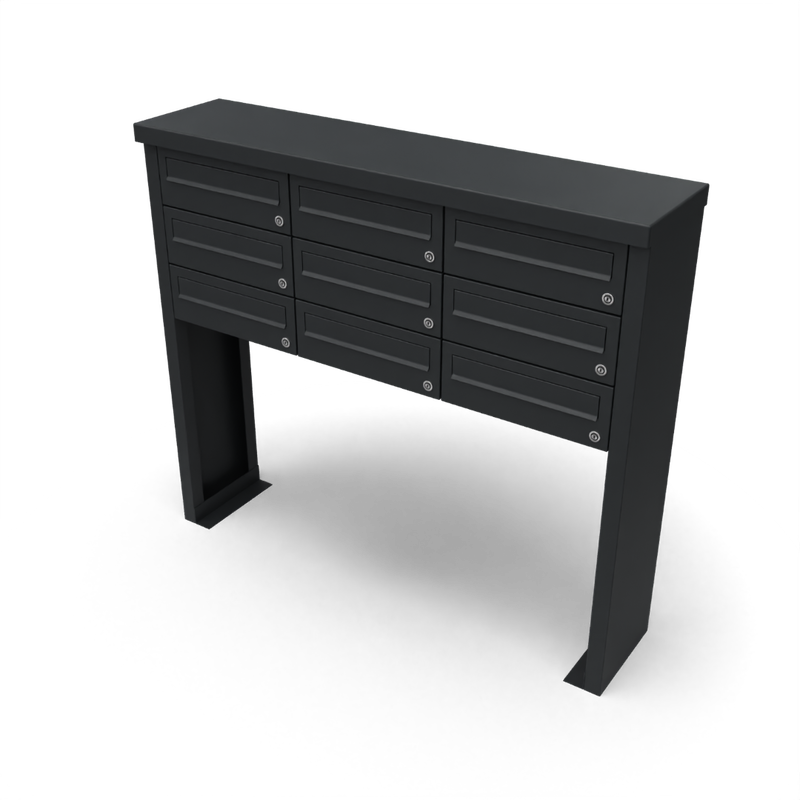 Geroba Multibox brievenbus 3 breed 3 hoog II Geroba - Geroba - Zwart