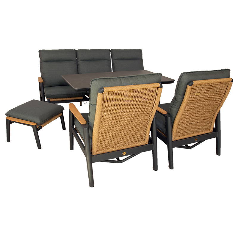 Oosterik Home Louviers lounge set midnight grey Oosterik Home - Oosterik home - Grijs