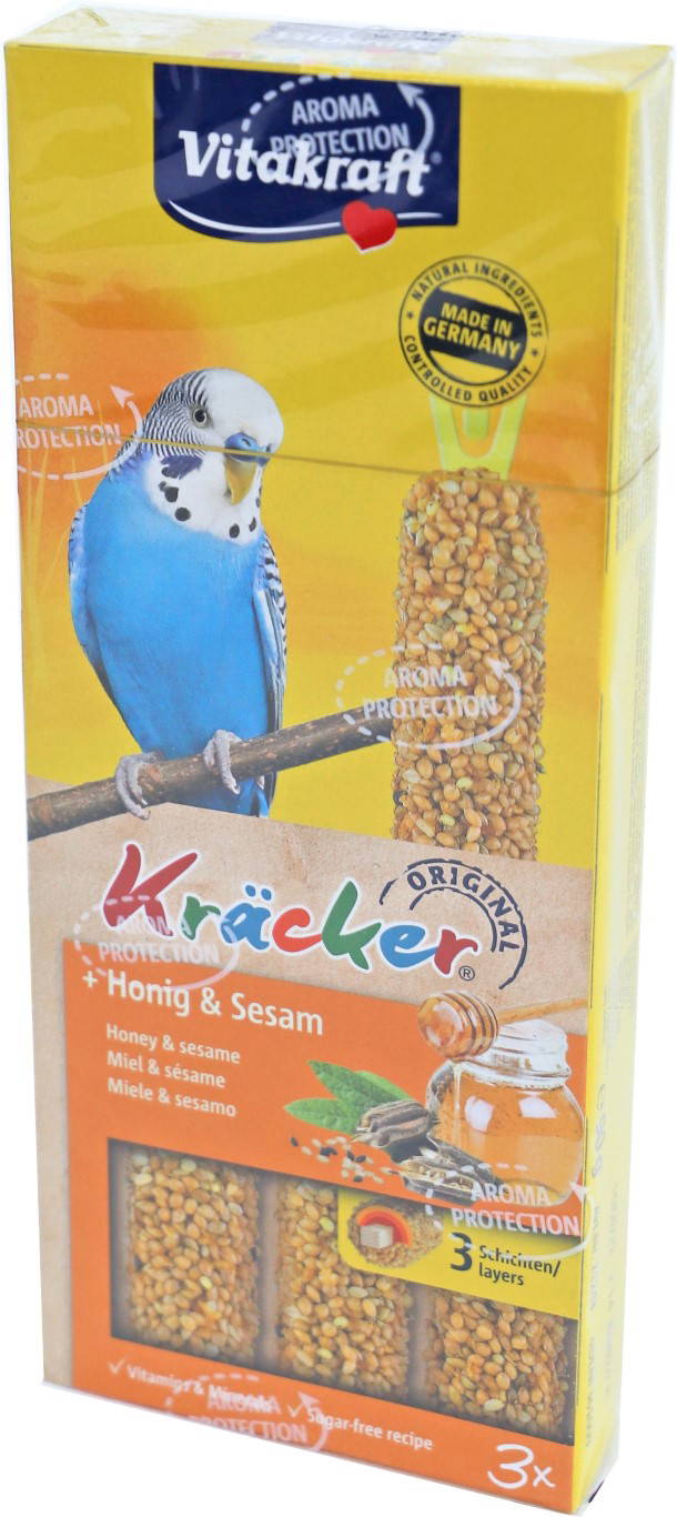 Vitakraft Vogel parkietenkracker honing/sesam 3in1 Gebr. de Boon - Gebr de boon