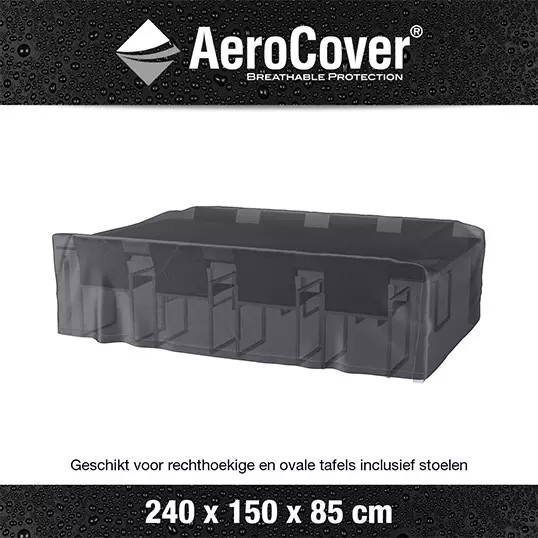 AeroCover Tuinsethoes 240x150xH85 cm Aerocover - Aerocover - Zwart