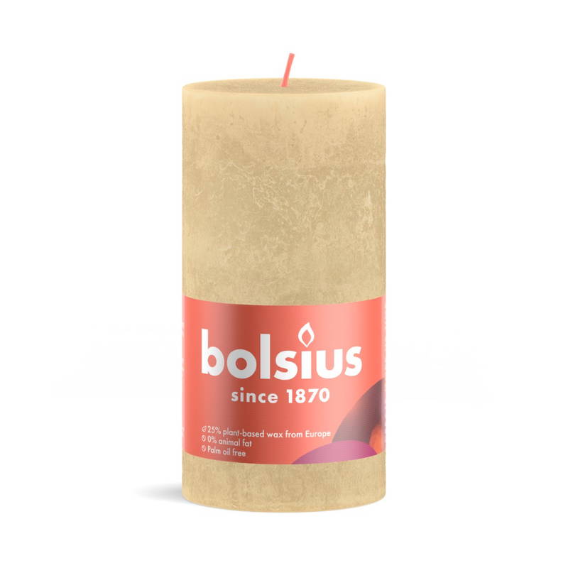 Bolsius Rustiek stompkaars shine 130 x 68 mm Oat kaars Bolsius - Bolsius - Beige