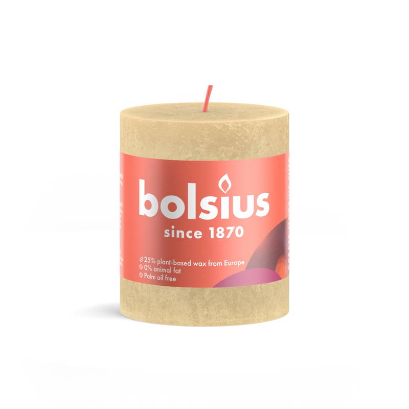 Bolsius Rustiek stompkaars shine 80 x 68 mm Oat kaars Bolsius - Bolsius - Beige