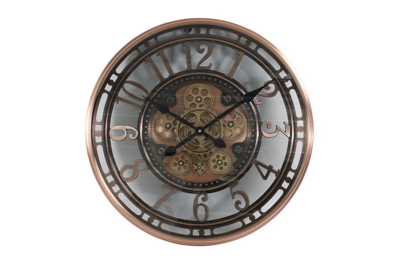 Countryfield Wandklok rond Norris S koper Countryfield - Countryfield - Bruin