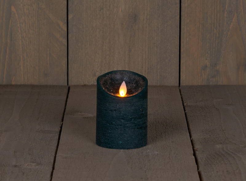 Anna's Collection Kaars wax rustiek bewegende vlam 7,5x10 cm antiek b.o. Anna's Collection - Annas collection - Groen