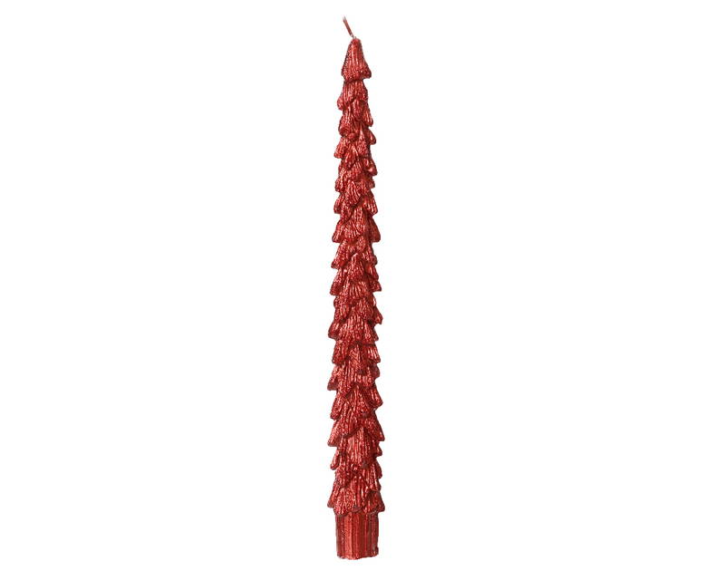 Decoris Dinerkaars wax d2.2h25 cm k 2st kerst Decoris - Decoris - Rood