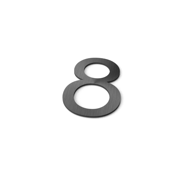 Geroba Nummer 8 Model: Huisnummer RVS Geroba - Geroba - Grijs