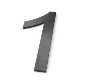 Geroba Nummer 1 Model: Huisnummer RVS Geroba - Geroba - Grijs