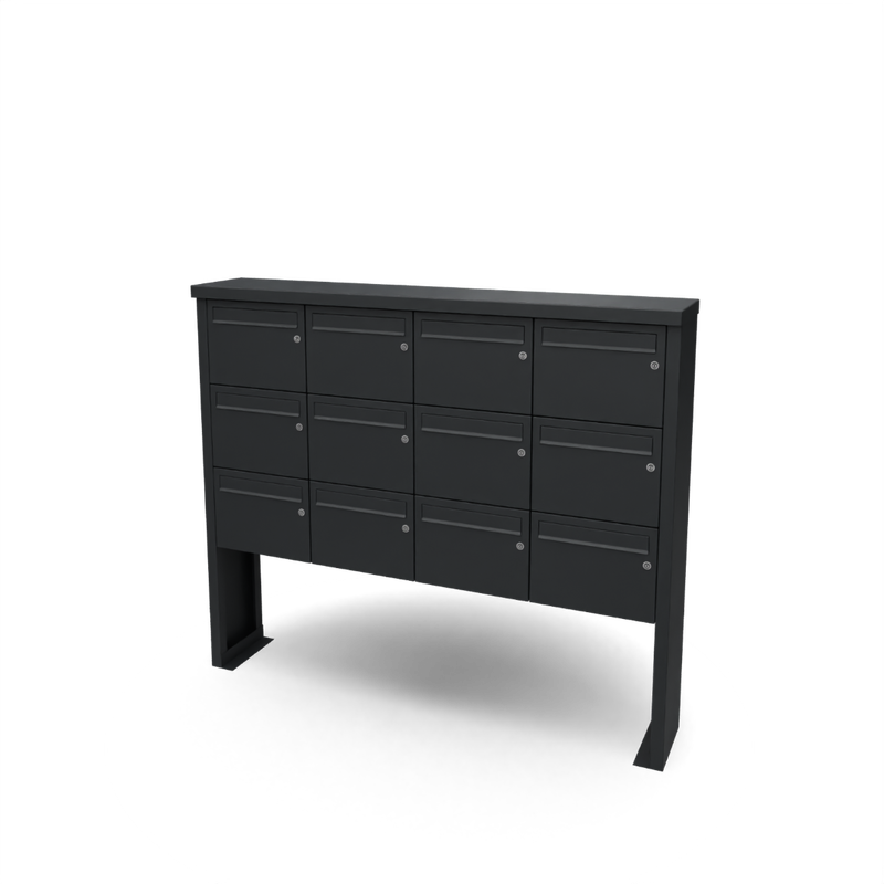 Geroba Multibox brievenbus 4 breed 3 hoog I Geroba - Geroba - Zwart