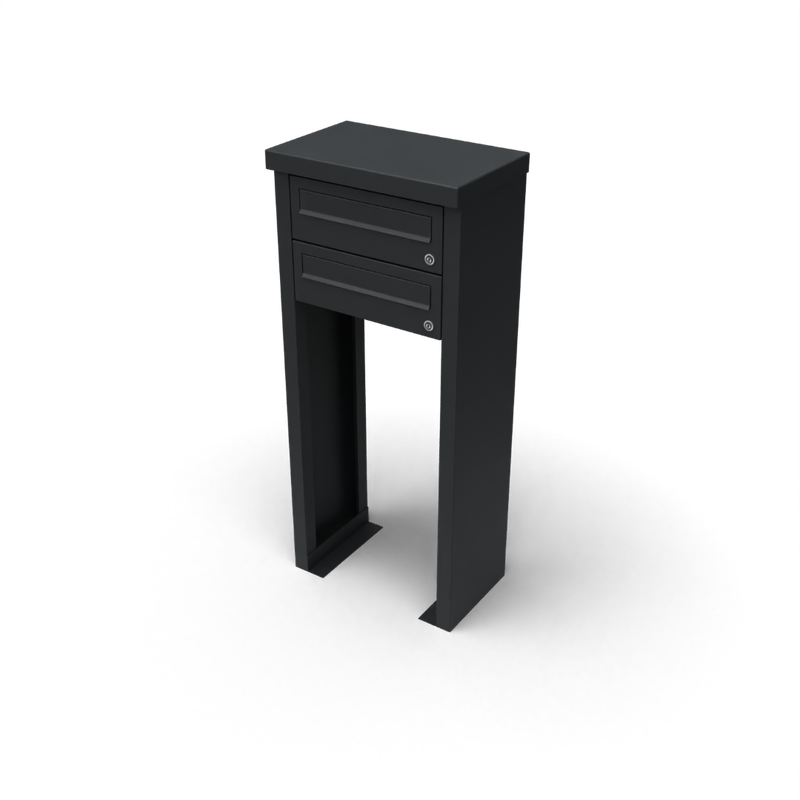 Geroba Multibox brievenbus 1 breed 2 hoog II Geroba - Geroba - Zwart