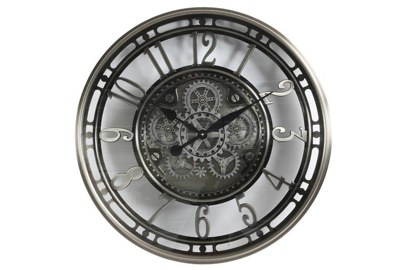 Countryfield Wandklok rond Norris L zilver Countryfield - Countryfield